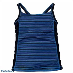 Ideology Striped Tankini Top M bathing suit Swim